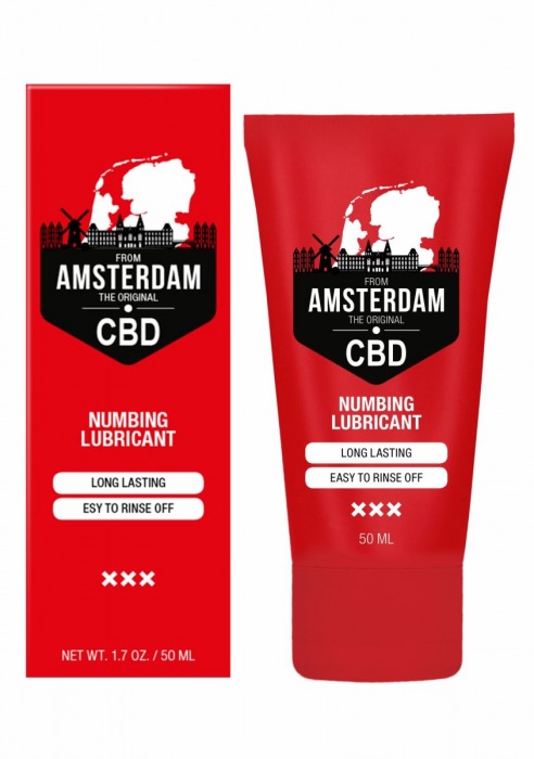 Пролонгирующий лубрикант Numbing CBD from Amsterdam - 50 мл. - Shots Media BV - купить с доставкой в Иваново