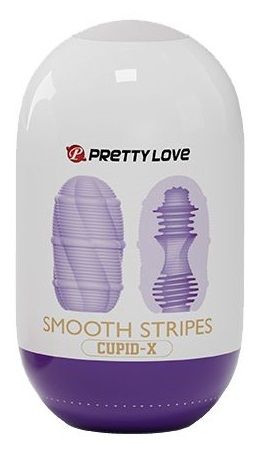 Сиреневый мастурбатор-яйцо Smooth Stripes - Baile - в Иваново купить с доставкой