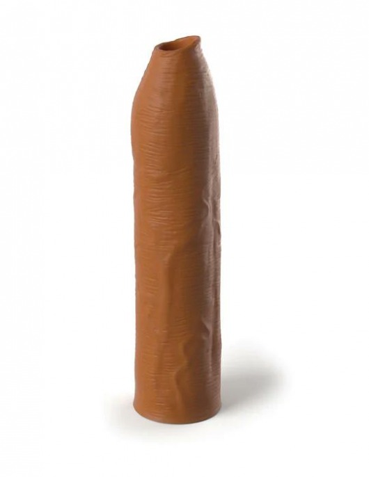 Кофейная насадка-удлинитель Uncut Silicone Penis Enhancer - 17,8 см. - Pipedream - в Иваново купить с доставкой