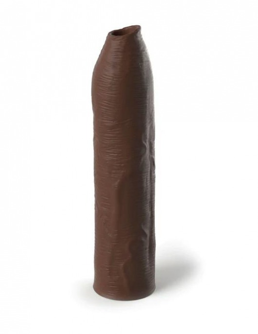 Коричневая насадка-удлинитель Uncut Silicone Penis Enhancer - 17,8 см. - Pipedream - в Иваново купить с доставкой