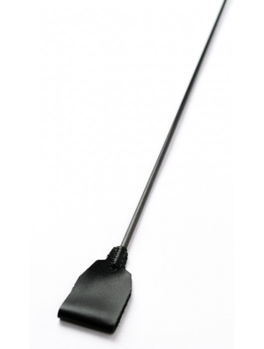 Черный кожаный стек с гладкой ручкой - 55 см. - Crazy Handmade - купить с доставкой в Иваново