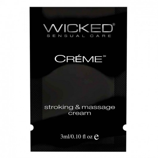 Крем для массажа и мастурбации Wicked Stroking and Massage Creme - 3 мл. - Wicked - купить с доставкой в Иваново