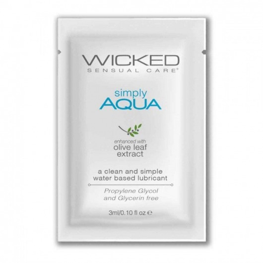 Легкий лубрикант на водной основе Wicked Simply AQUA - 3 мл. - Wicked - купить с доставкой в Иваново