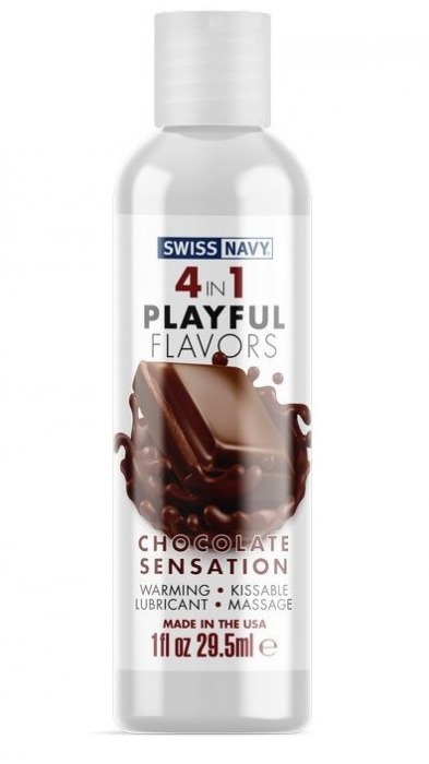 Массажный гель 4-в-1 Chocolate Sensation с ароматом шоколада - 29,5 мл. - Swiss navy - купить с доставкой в Иваново