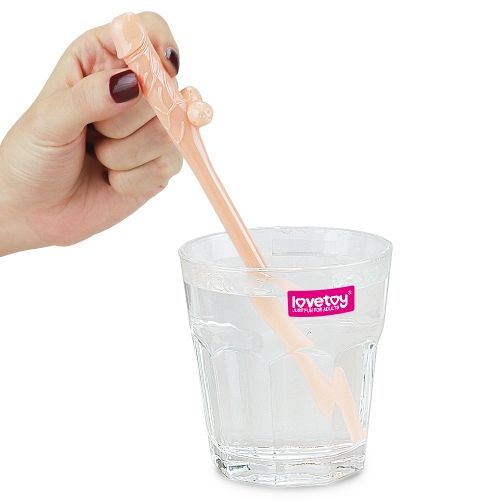 Телесные коктейльные трубочки с пенисами Original Willy Straws - 9 шт. - Lovetoy - купить с доставкой в Иваново