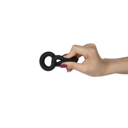 Черное двойное эрекционное кольцо Ultra Soft Platinum Cure Silicone Cockring - Lovetoy - в Иваново купить с доставкой