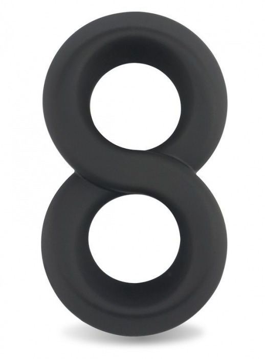 Черное двойное эрекционное кольцо Ultra Soft Platinum Cure Silicone Cockring - Lovetoy - в Иваново купить с доставкой