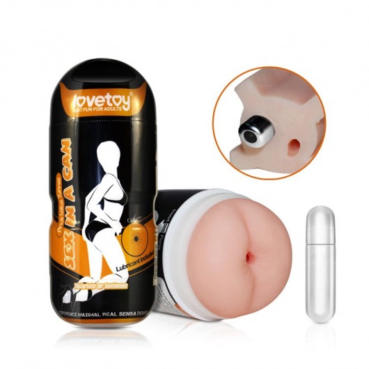 Мастурбатор-анус с вибрацией Sex In A Can Anus Lotus Tunnel - Lovetoy - в Иваново купить с доставкой