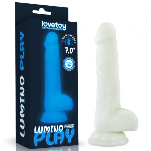 Светящийся в темноте фаллоимитатор 7 Inch Lumino Play Silicone Dildo - 18 см. - Lovetoy