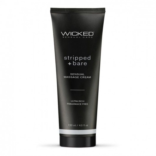 Массажный легкий крем WICKED Stripped plus Bare - 120 мл. - Wicked - купить с доставкой в Иваново