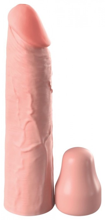 Телесная насадка-удлинитель 1 Inch Silicone X-tension - 17,8 см. - Pipedream - в Иваново купить с доставкой