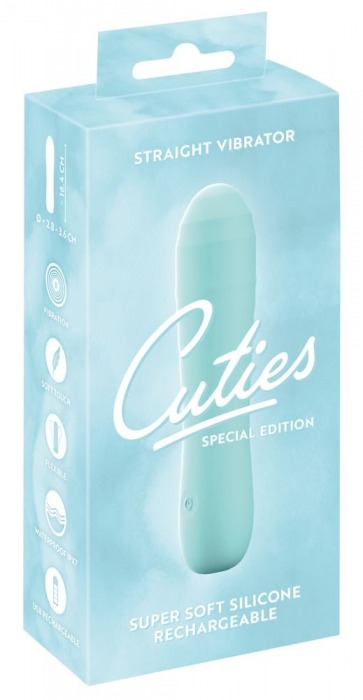 Аквамариновый мини-вибратор Straight Vibrator - 16,4 см. - Orion