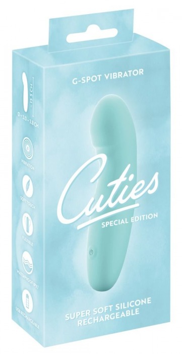 Аквамариновый мини-вибратор Cuties G-Spot Vibrator - 15,5 см. - Orion