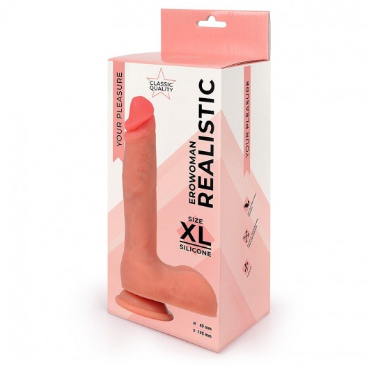 Реалистичный фаллоимитатор на присоске Erowoman Realistic XL - Erowoman-Eroman
