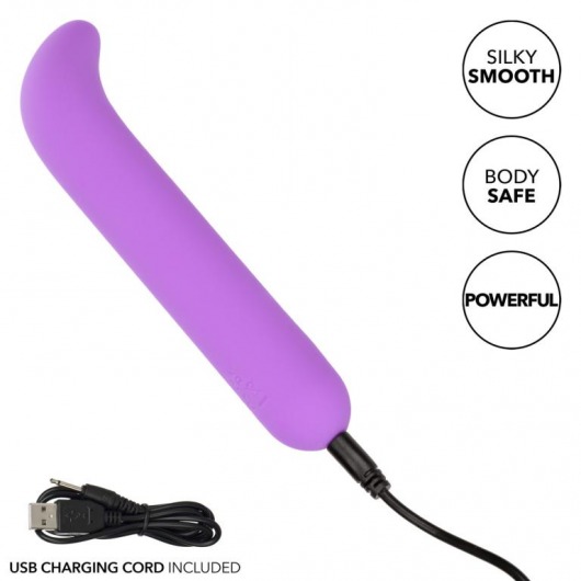 Фиолетовый мини-вибромассажер Liquid Silicone Mini G Vibe для стимуляции зоны G - 10,75 см. - California Exotic Novelties