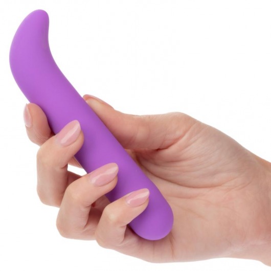 Фиолетовый мини-вибромассажер Liquid Silicone Mini G Vibe для стимуляции зоны G - 10,75 см. - California Exotic Novelties