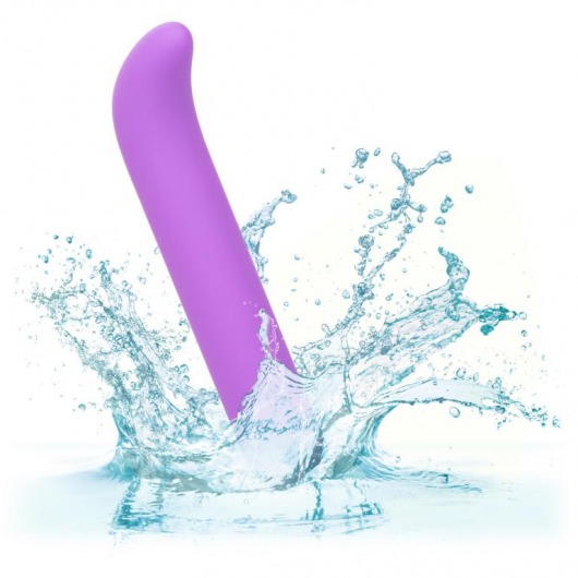 Фиолетовый мини-вибромассажер Liquid Silicone Mini G Vibe для стимуляции зоны G - 10,75 см. - California Exotic Novelties