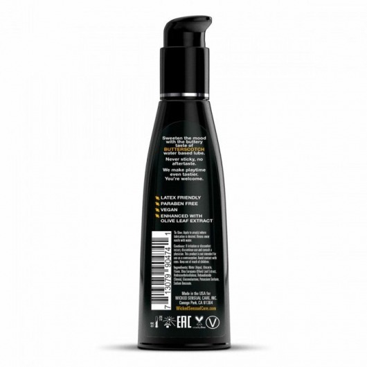 Лубрикант на водной основе с ароматом ирисок WICKED AQUA Butterscotch - 120 мл. - Wicked - купить с доставкой в Иваново