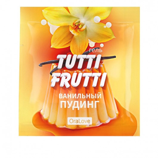 Пробник гель-смазки Tutti-frutti со вкусом ванильного пудинга - 4 гр. - Биоритм - купить с доставкой в Иваново