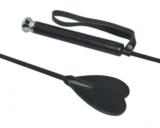 Чёрный стек с шлепком-сердечком - 70 см. - Sitabella - купить с доставкой в Иваново