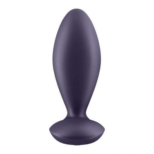 Фиолетовый анальный вибростимулятор Power Plug - Satisfyer - в Иваново купить с доставкой
