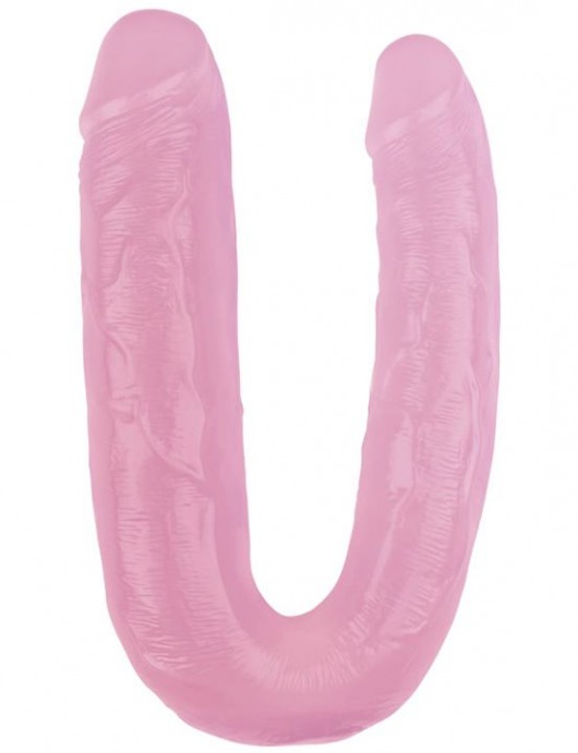 Розовый двусторонний фаллоимитатор 17.7 Inch Dildo - 22,5 см. - Chisa