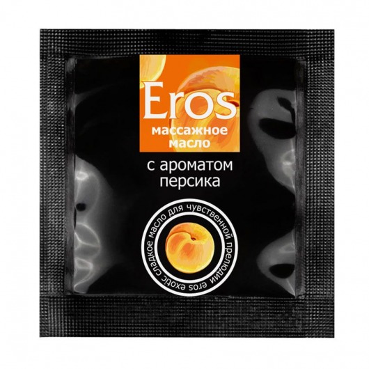 Саше массажного масла Eros exotic с ароматом персика - 4 гр. - Биоритм - купить с доставкой в Иваново