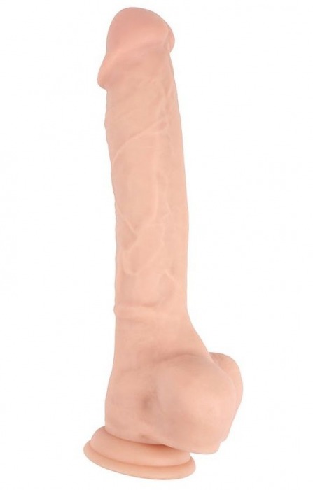 Телесный фаллоимитатор на присоске Rocking Rod - 25,5 см. - Chisa