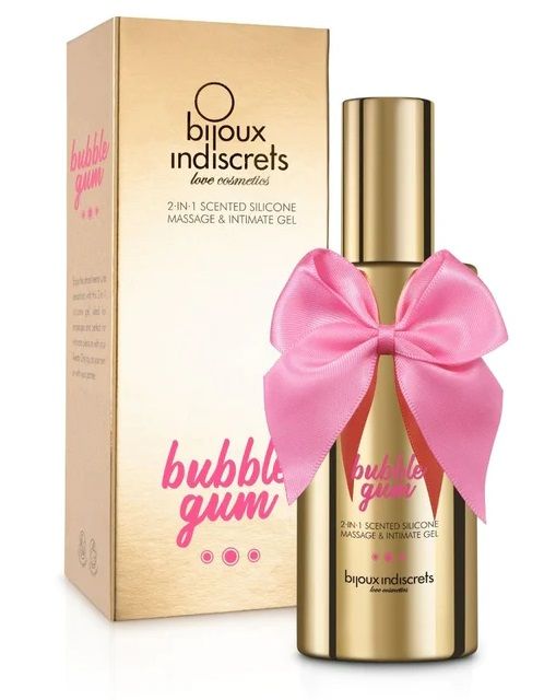 Гель с ароматом жвачки Bubblegum 2-in-1 Scented Silicone Massage And Intimate Gel - 100 мл. - Bijoux Indiscrets - купить с доставкой в Иваново