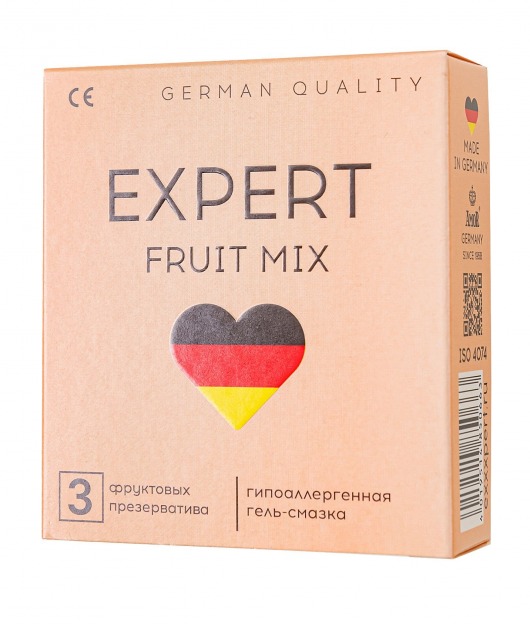 Ароматизированные презервативы EXPERT Fruit Mix - 3 шт. - Expert - купить с доставкой в Иваново