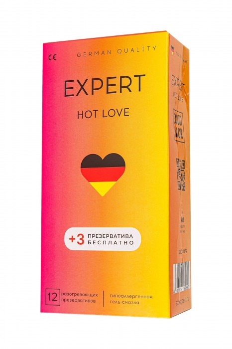 Презервативы EXPERT Hot Love с разогревающим эффектом - 12 шт.(+3 в подарок) - Expert - купить с доставкой в Иваново