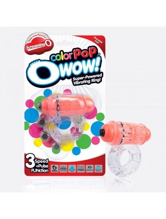 Неоновое оранжевое кольцо на пенис O wow! - Screaming O - в Иваново купить с доставкой