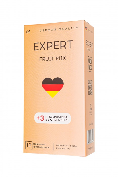 Ароматизированные презервативы EXPERT Fruit Mix - 12 шт.(+3 в подарок) - Expert - купить с доставкой в Иваново