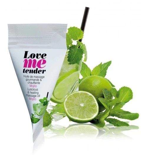 Съедобное согревающее массажное масло Love Me Tender Mojito с ароматом мохито - 10 мл. - Love to Love - купить с доставкой в Иваново