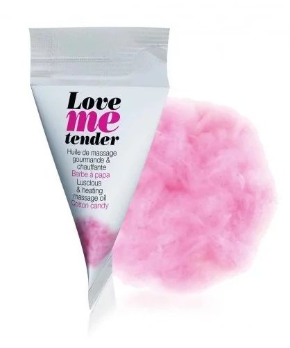 Съедобное согревающее массажное масло Love Me Tender Cotton Candy с ароматом сладкой ваты - 10 мл. - Love to Love - купить с доставкой в Иваново