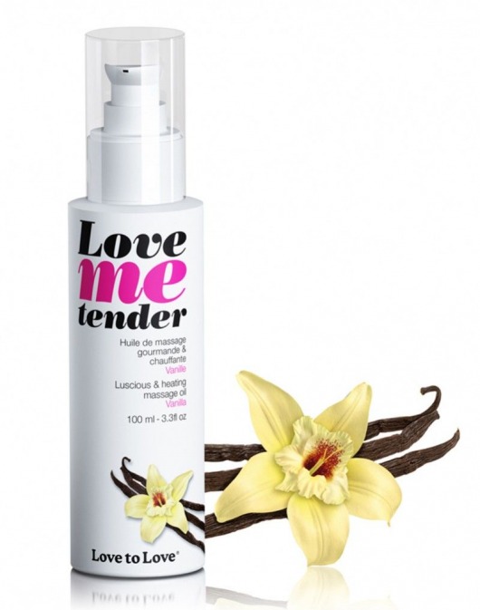 Съедобное согревающее массажное масло Love Me Tender Vanilla с ароматом ванили - 100 мл. - Love to Love - купить с доставкой в Иваново