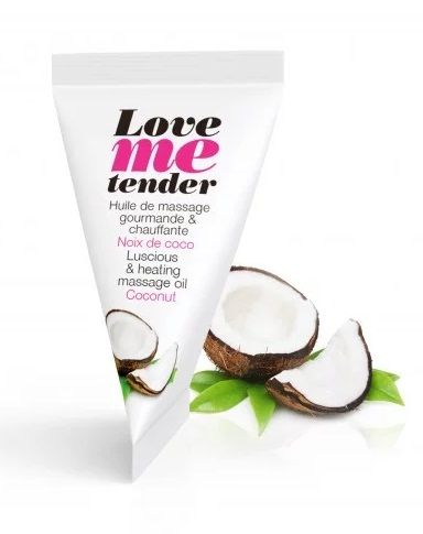 Съедобное согревающее массажное масло Love Me Tender Cocos с ароматом кокоса - 10 мл. - Love to Love - купить с доставкой в Иваново