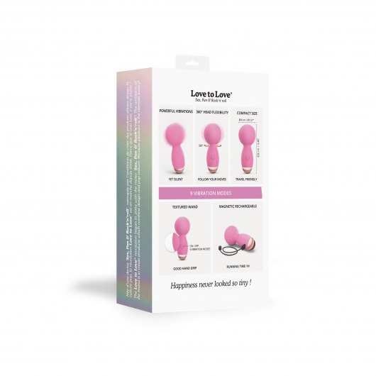Розовый мини-wand вибратор Itsy Bitsy Mini Wand Vibrator - Love to Love