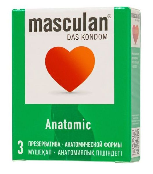 Презервативы анатомической формы Masculan Anatomic - 3 шт. - Masculan - купить с доставкой в Иваново