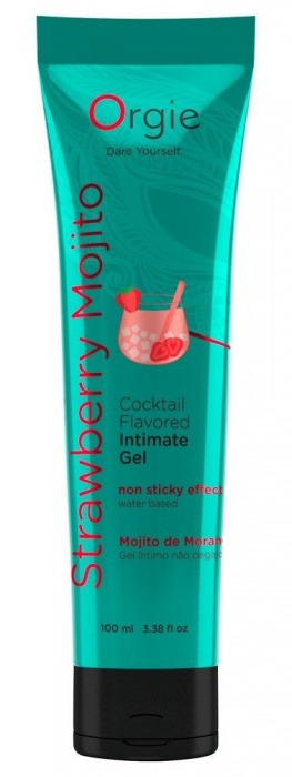 Съедобный интимный гель Orgie Lube Tube Cocktail Strawberry Mojito - 100 мл. - ORGIE - купить с доставкой в Иваново