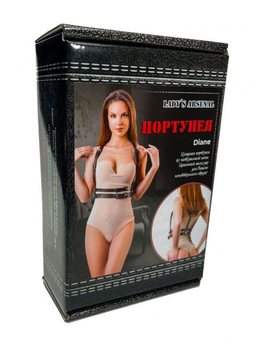 Изящная портупея из натуральной кожи Diane - БДСМ Арсенал - купить с доставкой в Иваново
