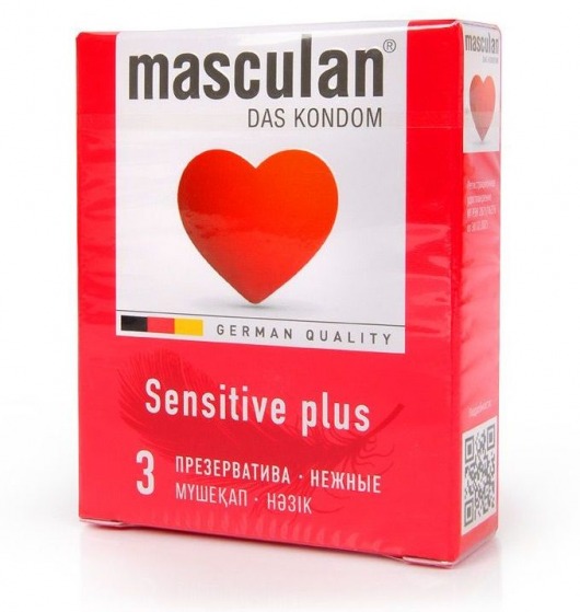 Презервативы Masculan Sensitive plus - 3 шт. - Masculan - купить с доставкой в Иваново