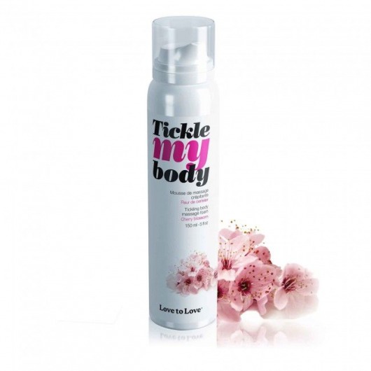 Массажная хрустящая пенка Tickle My Body Cherry Blossom с ароматом вишневого цвета - 150 мл. - Love to Love - купить с доставкой в Иваново