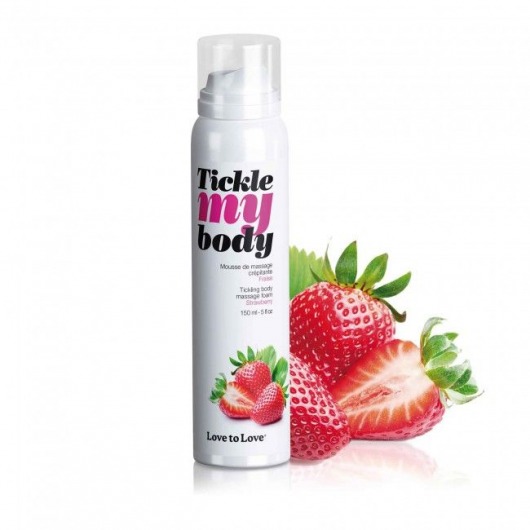Массажная хрустящая пенка Tickle My Body Strawberry с ароматом клубники - 150 мл. - Love to Love - купить с доставкой в Иваново