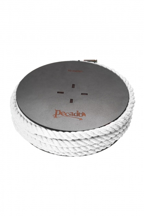 Белая веревка для шибари на катушке - 10 м. - Pecado - купить с доставкой в Иваново
