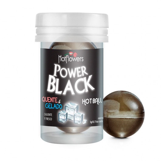 Интимный гель Power Black Hot Ball с охлаждающе-разогревающим эффектом (2 шарика по 3 гр.) - HotFlowers - купить с доставкой в Иваново