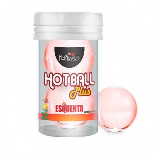 Лубрикант на масляной основе Hot Ball Plus с разогревающим эффектом (2 шарика по 3 гр.) - HotFlowers - купить с доставкой в Иваново