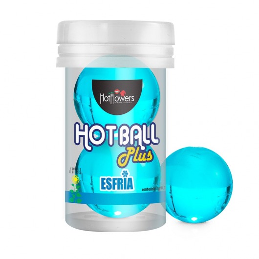 Лубрикант на масляной основе Hot Ball Plus с охлаждающим эффектом (2 шарика по 3 гр.) - HotFlowers - купить с доставкой в Иваново