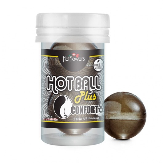 Анальный лубрикант на масляной основе Hot Ball Plus Conforto (2 шарика по 3 гр.) - HotFlowers - купить с доставкой в Иваново