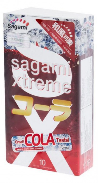 Ароматизированные презервативы Sagami Xtreme COLA - 10 шт. - Sagami - купить с доставкой в Иваново